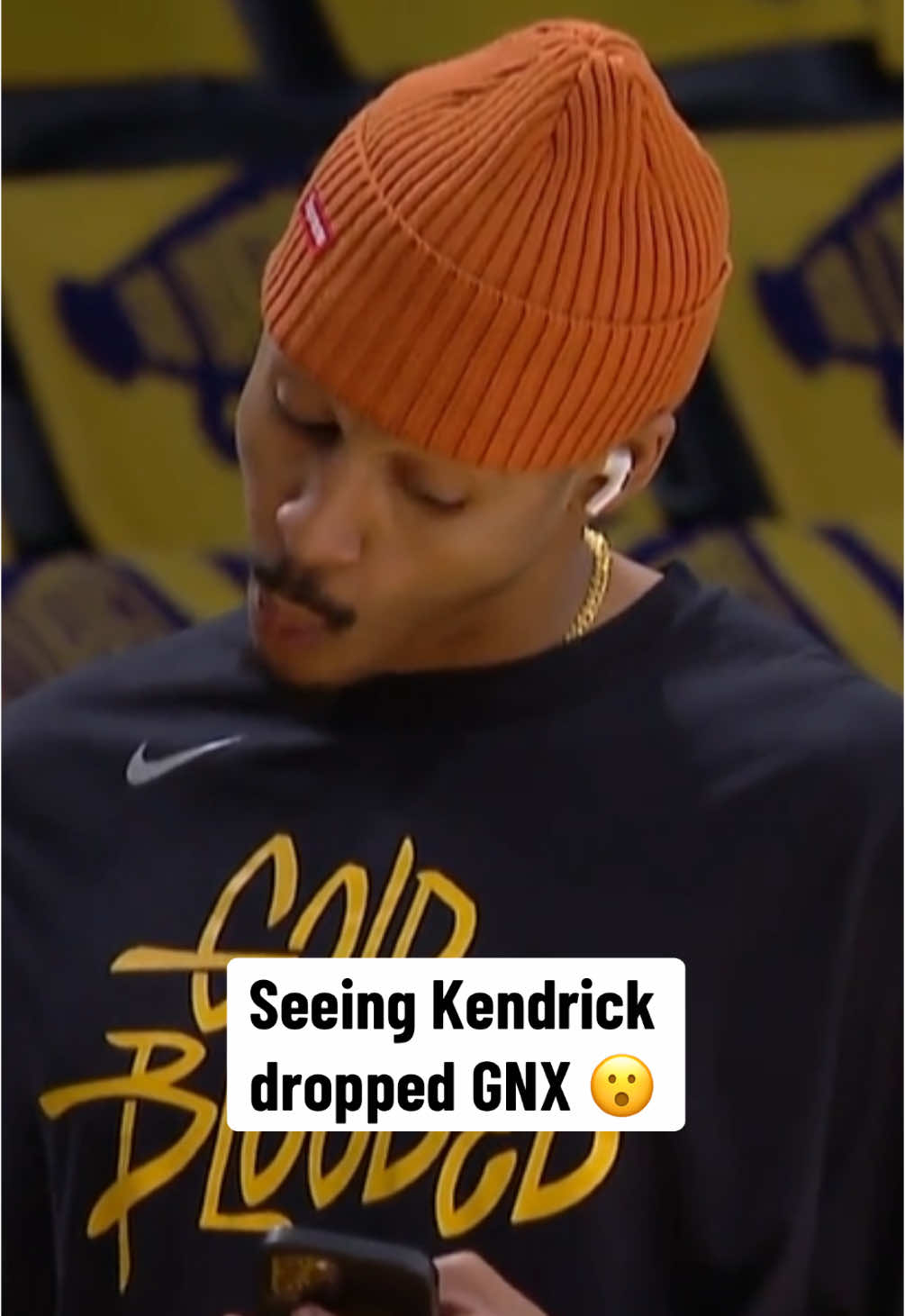 😧 (via @NBC Sports Bay Area & CA) #NBA #basketball #rap #kendricklamar 