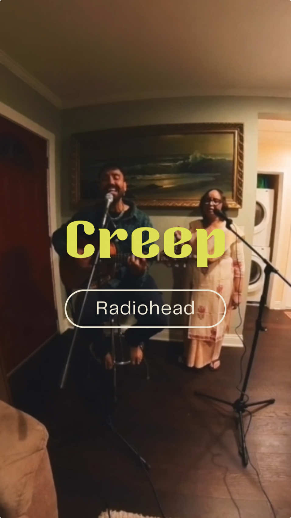 #Mom was visiting me for the holidays and we jammed out this version of @radiohead ‘s classic song, creep. It is in raag Bilawal for anyone interested in a deep dive! Check out the full version of the song on my YouTube: ‘Avie Sheck’ 🫶🏽🌞 #creep #radiohead #raag #bilawal #acoustic #cover #coversong #indianclassicalmusic