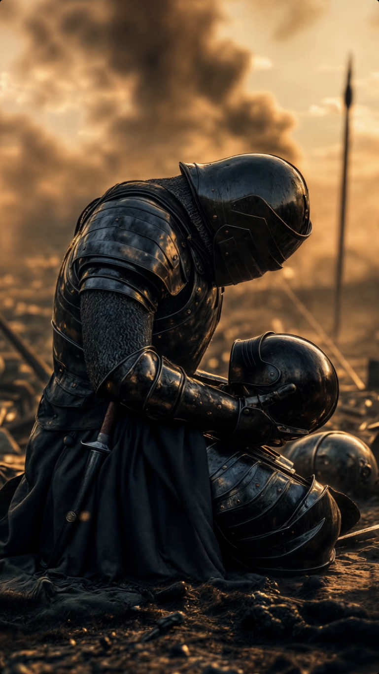 In honor ans sorrow, I kneel for those who gave all. #knight #medieval #medievalfantasy #lotr #lordoftherings #darkfantasy