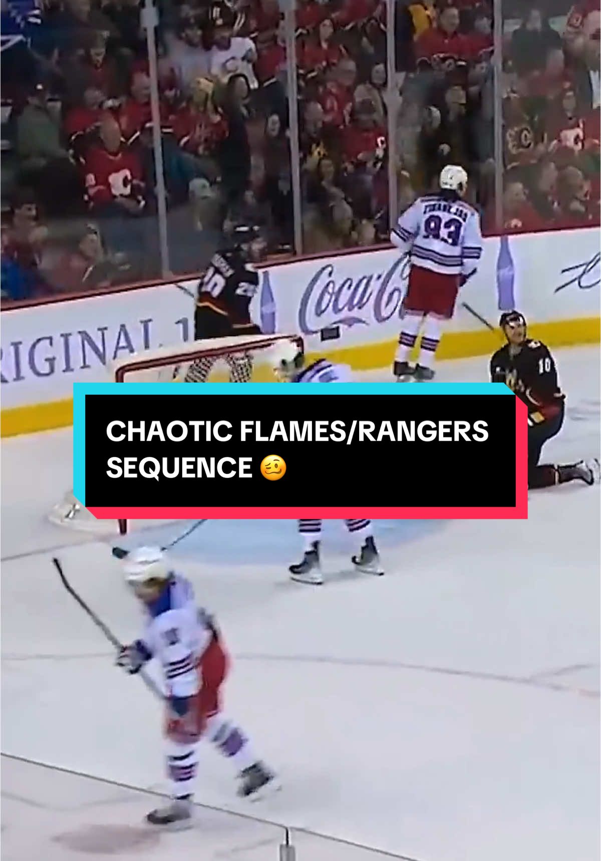 there’s a lot going on here #CalgaryFlames #NewYorkRangers #NHL #hockey #blooper 