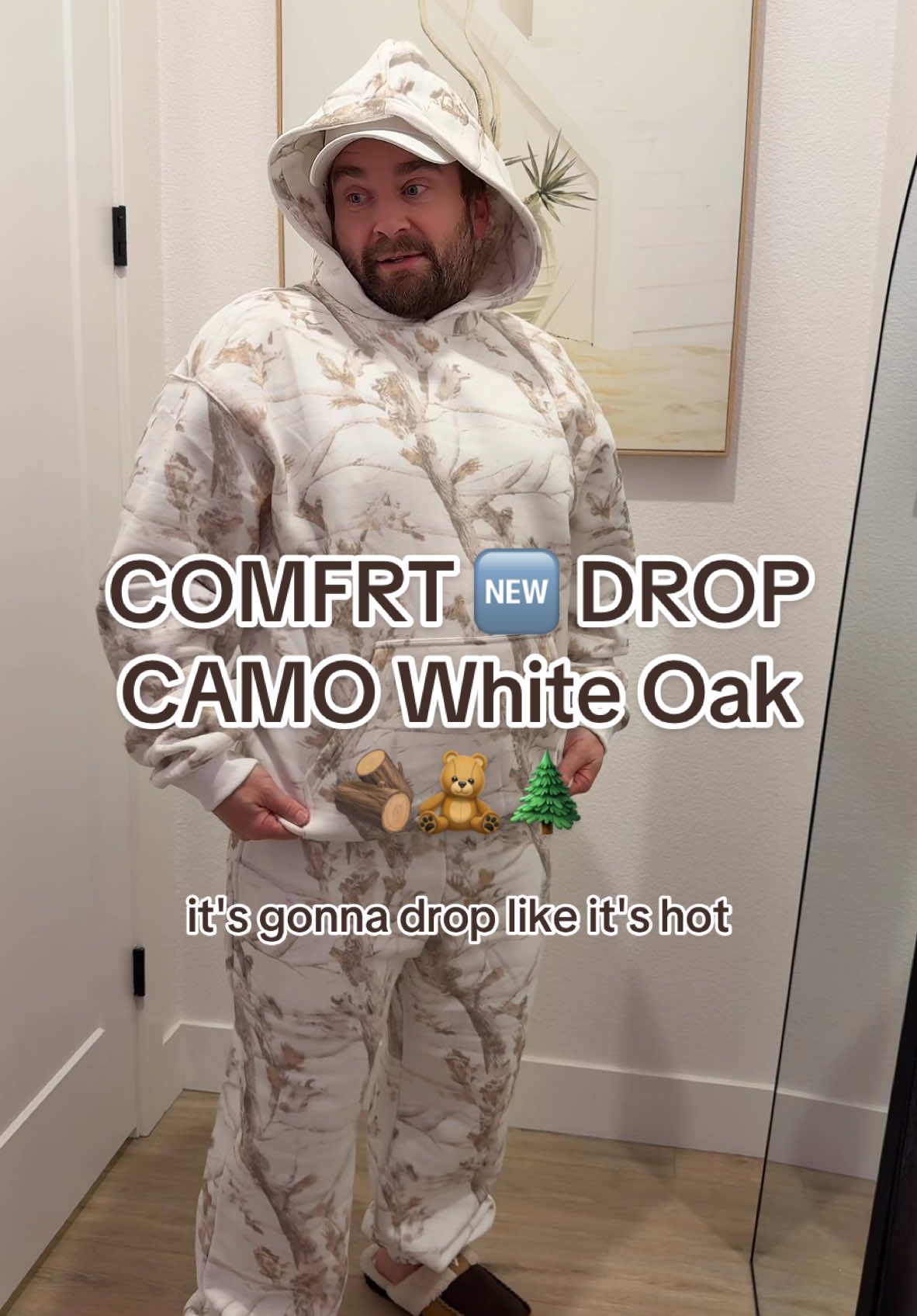 @Comfrt just dropped a camo collection! This is the color white oak. Use code JAY66502 for 15% off on the Comfrt website! #comfrtwhiteoak #comfrt #comfrtcamo 