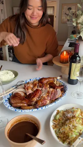 Soy and Sage Butter Turkey! Full recipe is free on my newsletter! Link is in my bio! #turkey #thanksgiving #dinner #DinnerIdeas #cooking #cookingtiktok #Recipe #recipesoftiktok 