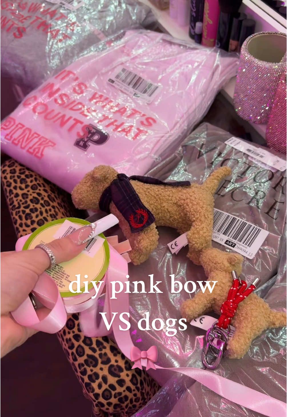 if it’s not cute, im gonna make it cute 😭🎀 #victoriasecret #vs #victoriasecretpink #victoriasecretdogs 