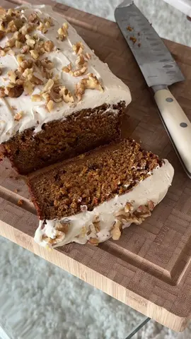 Healthier carrot cake🥕 Perfect for the holidays😋 Cake: * 2¼ cups whole wheat pastry flour (or half white, half wheat) * 2 teaspoons baking powder * 1 teaspoon baking soda * 3 teaspoons cinnamon * ½ teaspoon nutmeg * 1 teaspoon sea salt * 2 eggs * ½ cup applesauce * ½ cup maple syrup or honey * ½ cup almond milk, at room temperature * ½ cup melted coconut oil * 2 teaspoons vanilla extract * 2 cups finely grated carrots Cream cheese frosting: * 4 oz cream cheese  * Honey * Lemon juice (optional) * Preheat the oven to 350°F  * In a large bowl, whisk together the flour, baking powder, baking soda, cinnamon, nutmeg and salt. * In a medium bowl, whisk the eggs and then whisk in the applesauce, maple syrup or honey, almond milk, coconut oil, and vanilla. Stir in the carrots. * Pour the wet ingredients into the bowl of dry ingredients and stir until just combined. * Pour the batter into a greased baking dish and bake for 35 to 38 minutes, or until a toothpick comes out clean. Let the cake cool completely before frosting. * In a large bowl, beat the cream cheese and honey with an electric mixer until smooth.  #healthyrecipes #EasyRecipe #holidayrecipes #dessert #healthyliving #healthylifestyle #Recipe #Foodie 