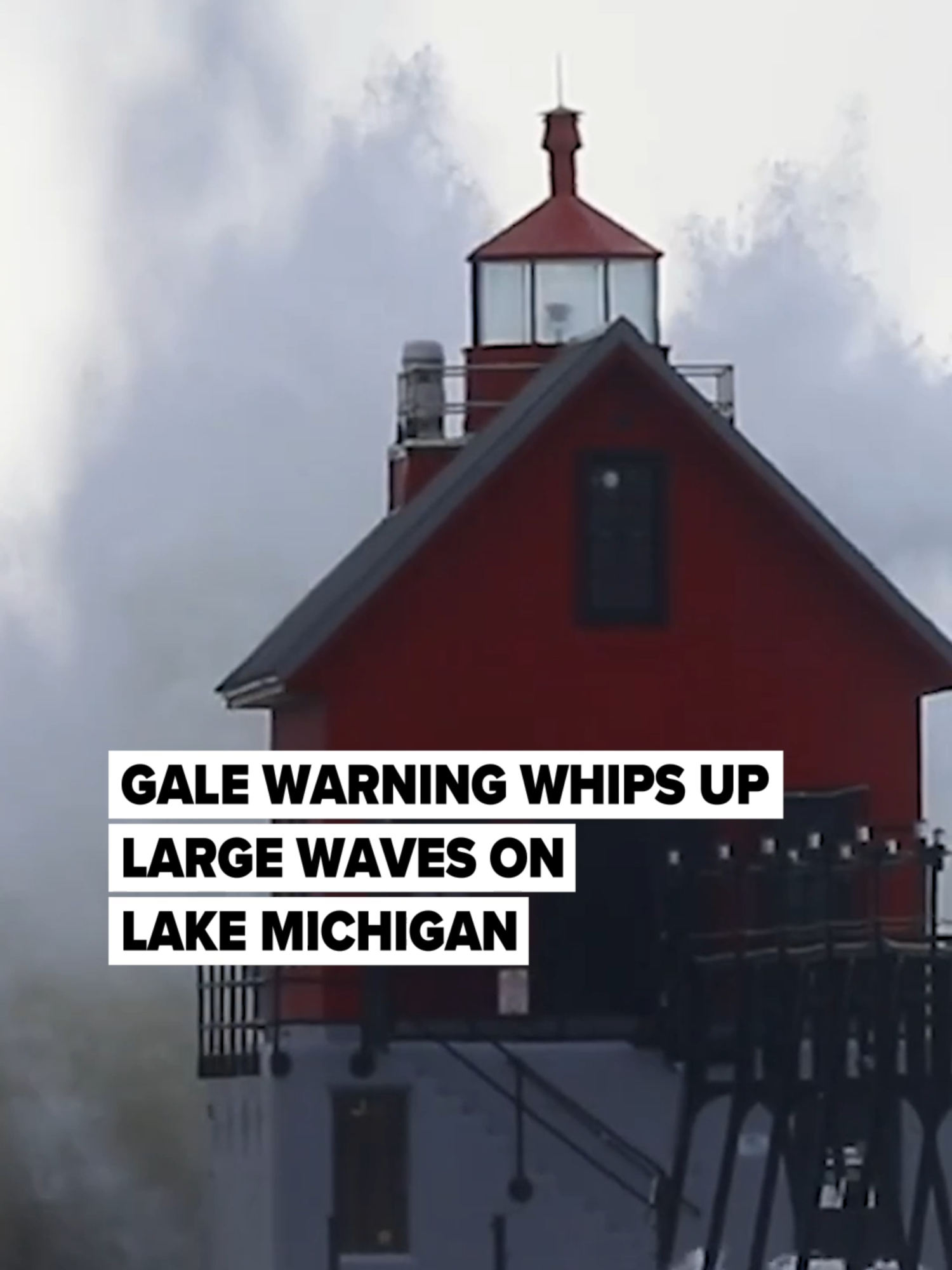 The gales of November were in full force Thursday on Lake Michigan. MLive captured footage of large waves crashing into piers in Grand Haven and Muskegon. A gale warning from the National Weather Service warned of winds up to 50 mph and waves as high as 16 feet. (Joel Bissell/MLive.com) #galesofnovember #lakemichigan #grandhaven #grandhavenmichigan #muskegon #muskegonmichigan