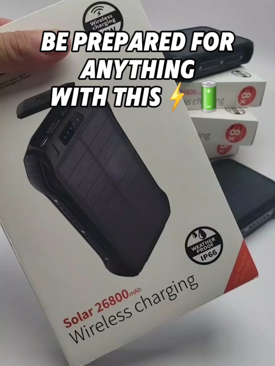 You need this solar power bank for whatever disaster that comes your way! #survival #solarpower #tiktokmademebuyit