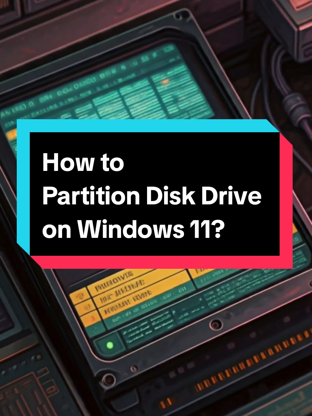 How to Partition Disk Drive ? #partition #disk #windows #computer #pctips #computerscience #computeradvice #it #pc #sysadmin #techtok #foryou #tiktok #hardware 