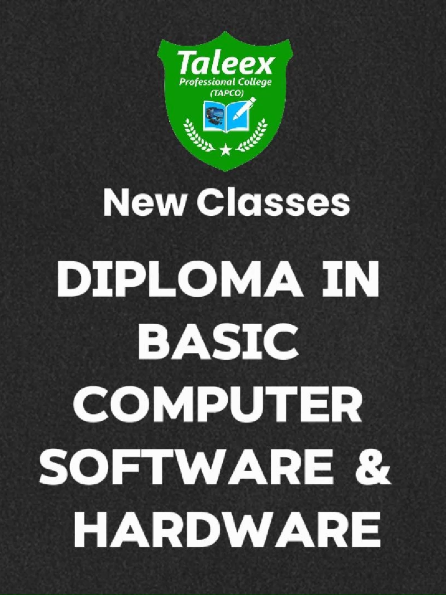 New Classes | Fasallo Cusub bisha December 2024 Barashada Aas-Aaska Computer-ka  Diploma in Basic Computer Software & #Hardware  #students #education #workshop #typing #computerskills #graphicdesign #skills #training #seminar #computer #office