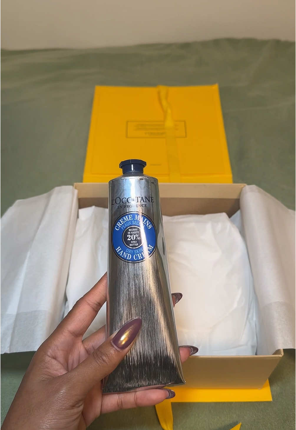 Thank So Much @LOCCITANE for restocking me on my favs 💛 #aesthetic #loccitane #handcream #shower #fyp #pr #prunboxing #unboxing 