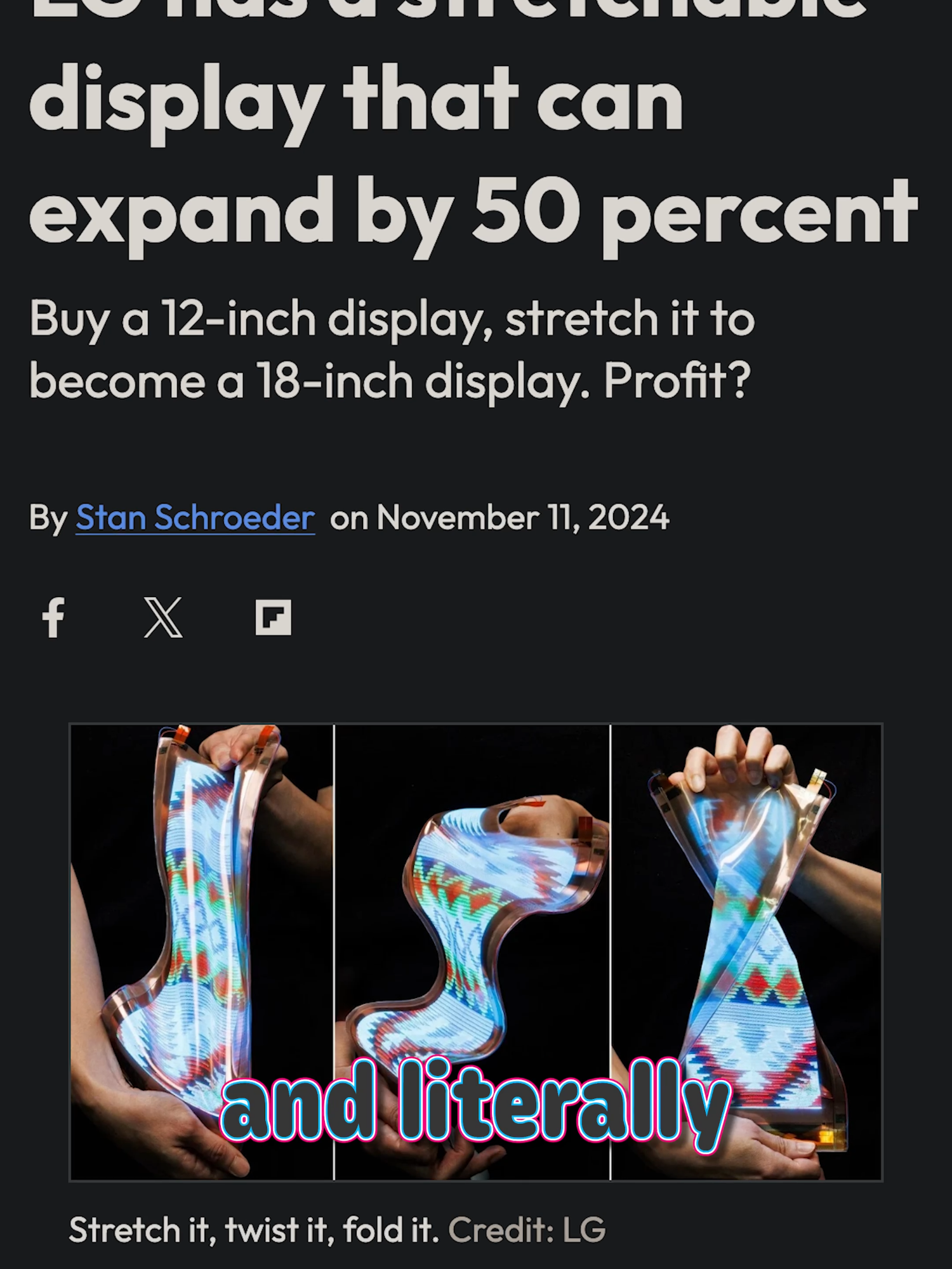 Stretchy TV