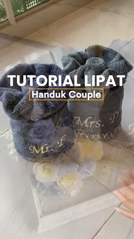 Tutorial lipat handuk bentuk bunga untuk hantaran  #tutoriallipathanduk #hantaran #seserahan #tutorialhantaran #handukcouple