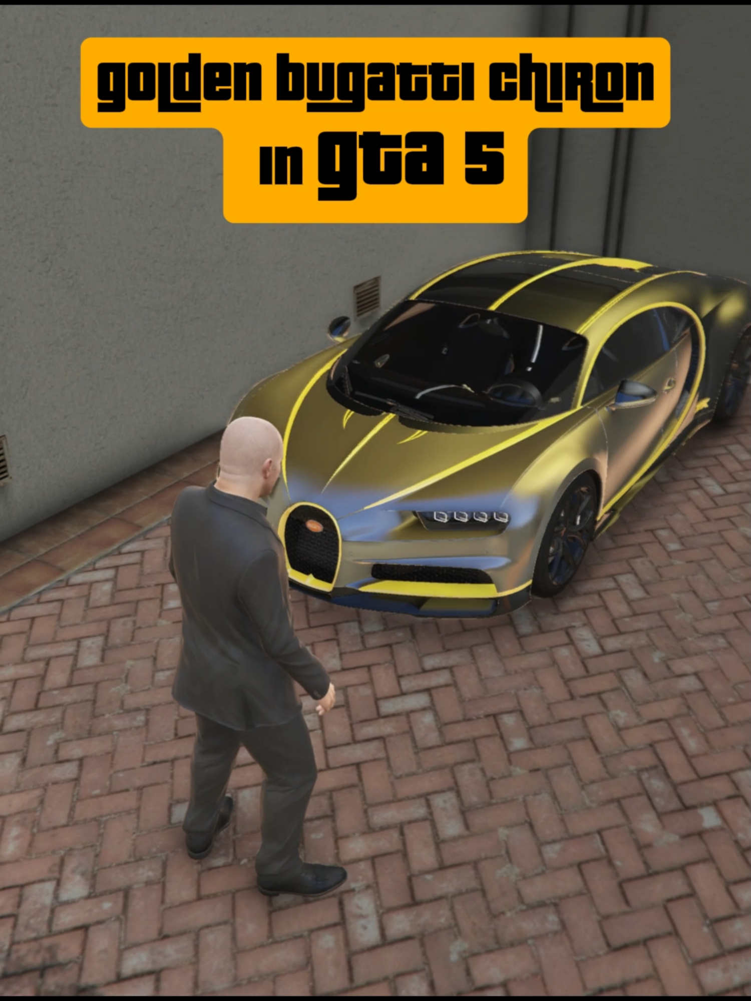 golden bugatti chiron in gta 5#gaming #rockstargames #gta #gtav #gta6 #gta5 #gta5online #gameplay #game #foryour #fyp #viral_video #fail #gtasa #bugatti #bugattichiron