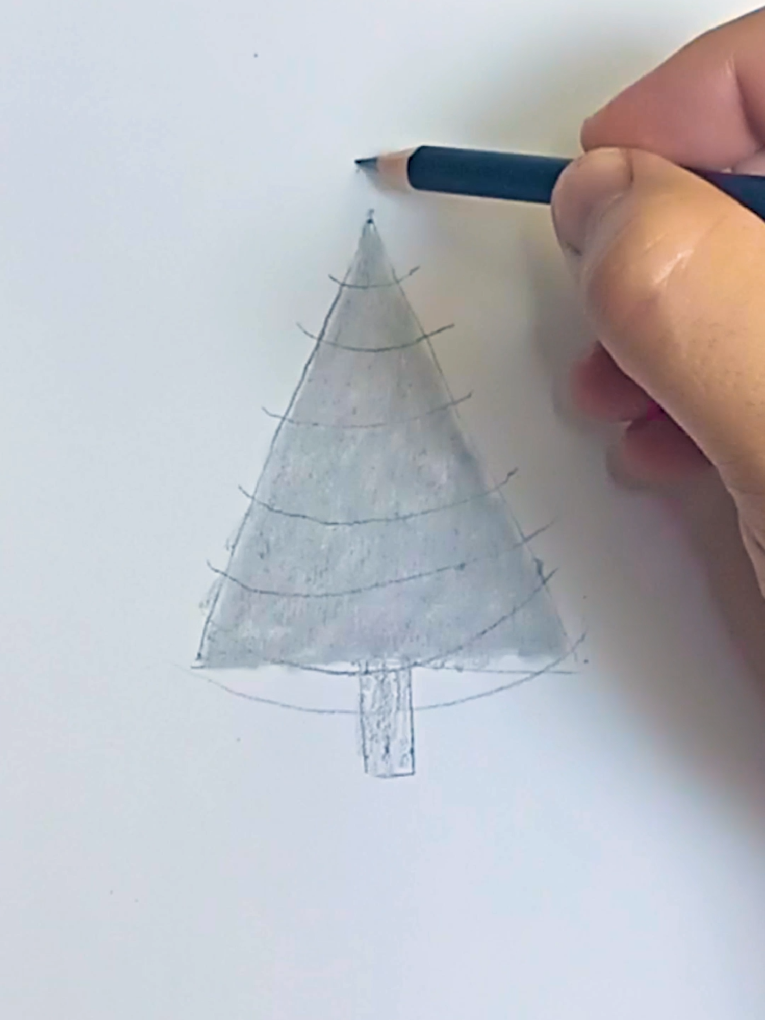 Dibuja un árbol de navidad fácil y rápido 🎄