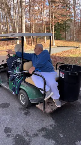 Jock & Belle moving at 1.5 speed picking up sticks 😂😭 🛺 #jockandbelle #grandparentsoftiktok #fypシ゚viral #grandpa #laugh #papa #cryinglaughing #grandparents #memories #Love #marriage #yardwork #golfcart 