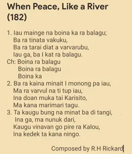 Kuanua Hymn Book Hymn #182  A choir song mainly sung during a loved ones funeral and burial service. 