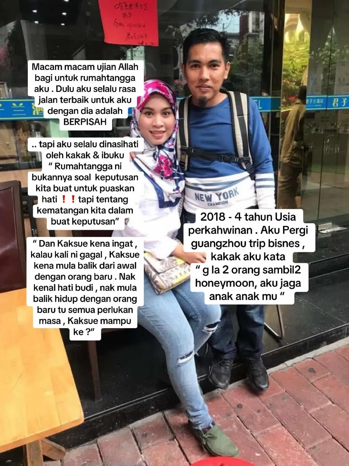 Alhamdulillah . Ujian rumah tangga berbeza beza . Adakala allah jentik sikit nak tengok sejauh mana sebuah kasih sayang. Anak anak adalah ikatan kuat dalam perkhawinan kami #rumahtangga #ujianhidup  #suamiistri 