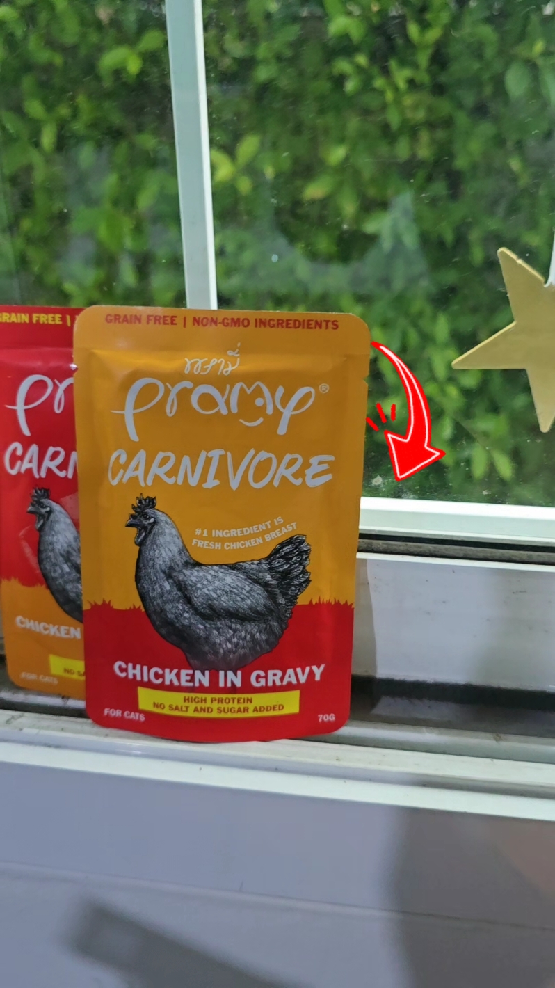 Pramy Carnivore  อาหารเปียกแมว เกรดพรีเมี่ยม กลูเตนฟรี ขนาด 70g ✨ สำหรับแมว 2เดิอนขึ้นไป 🍖 เนื้อสัตว์คุณภาพเน้นๆ High Protein โปรตีนสูง 11% ❌ No Glutenไม่มีส่วนผสมของกลูเต้น! ❌ ไม่เติมเกลือและน้ำตาล 😊 มีให้เลือก 8 สูตรทั้ง Gravy และ Jelly หมายเหตุ: สูตรนี้จะเป็นสูตรเน้นโปรตีน และในสูตรที่มีเนื้อปลาจะมีส่วนผสมของปลาเนื้อแดงด้วย จึงเป็นอีก 1 ทางเลือกที่ราคาย่อมเยากว่าสูตรปกติ #pramy #พรามี่ #พรามี่อาหารเปียก #อาหารเปียกแมว #อาหารแมว #แมว #สวนสัตว์tiktok #ทาสแมว 