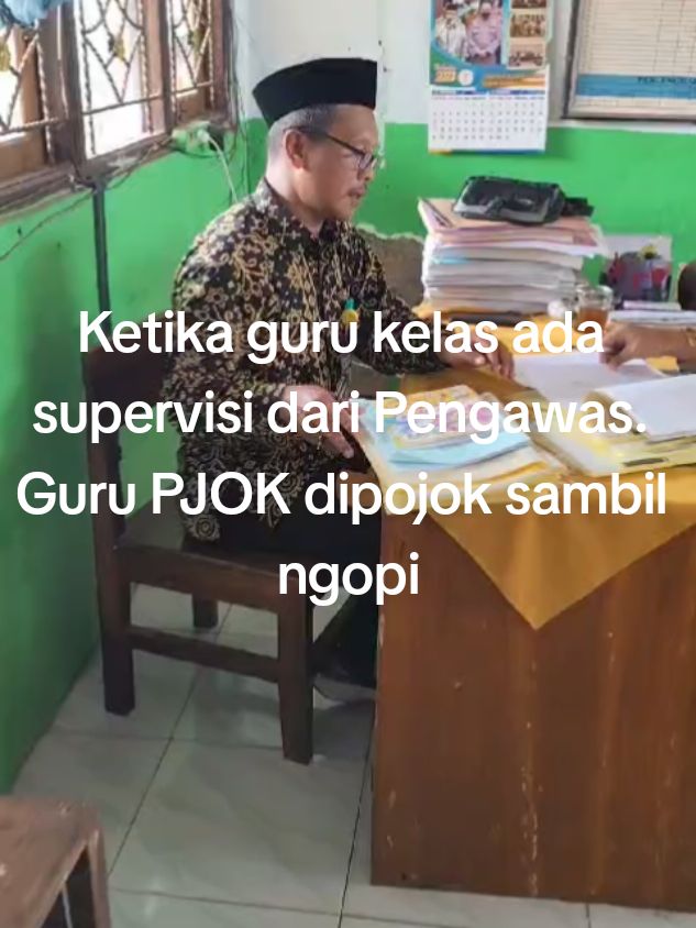 Nonton Guru kelas di Supervisi oleh Pengawas dabin #gurupjok  #guruolahraga 