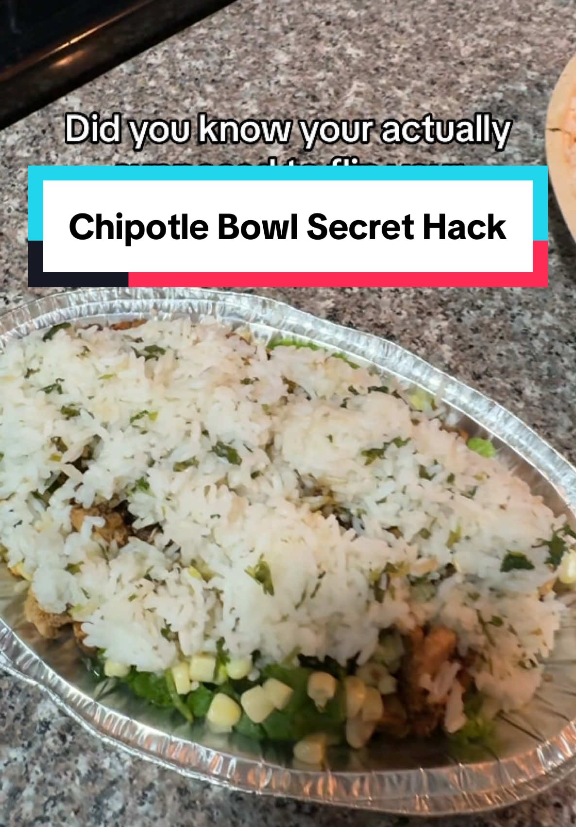 Never eating chipotle the same again! #chipotle #Foodie #chipotlehacks #chipotlehack #foodhack #tiktokfoodhacks #foodhacks #burritobowl #foodchallenge #chipotlebowl #food #midnightsnack 