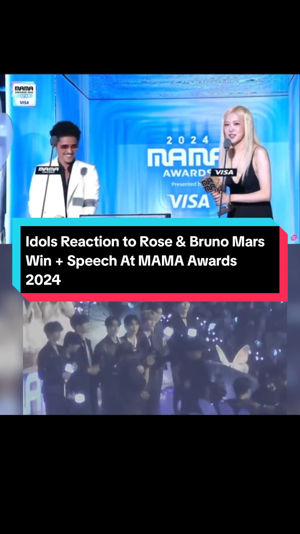 Idols Reaction to Rose & Bruno Mars Win + Speech At MAMA Awards 2024 #rosé #brunomars #zerobaseone #idolreaction #kpopedit #kpopfyp #foryoupage #fypシ 