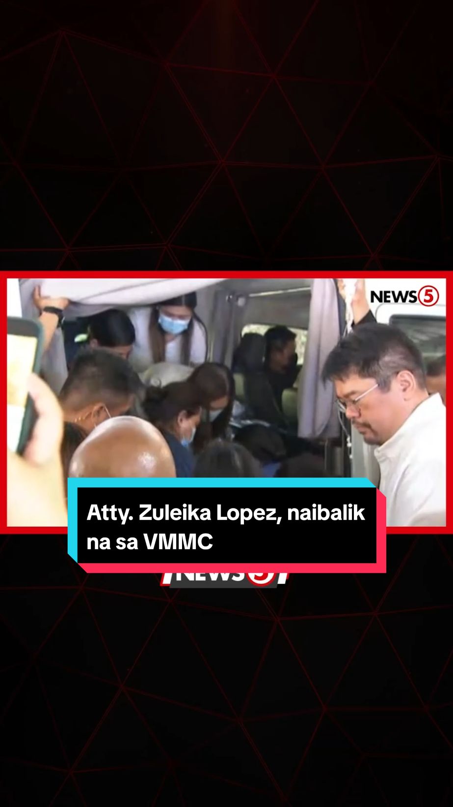 Nakabalik na si Office of the Vice President #OVP chief of staff Atty. Zuleika Lopez mula St. Luke's Medical Center patungong Veterans Memorial Medical Center (VMMC) ngayong Sabado, Nov. 23. #News5 #BreakingNewsPH 