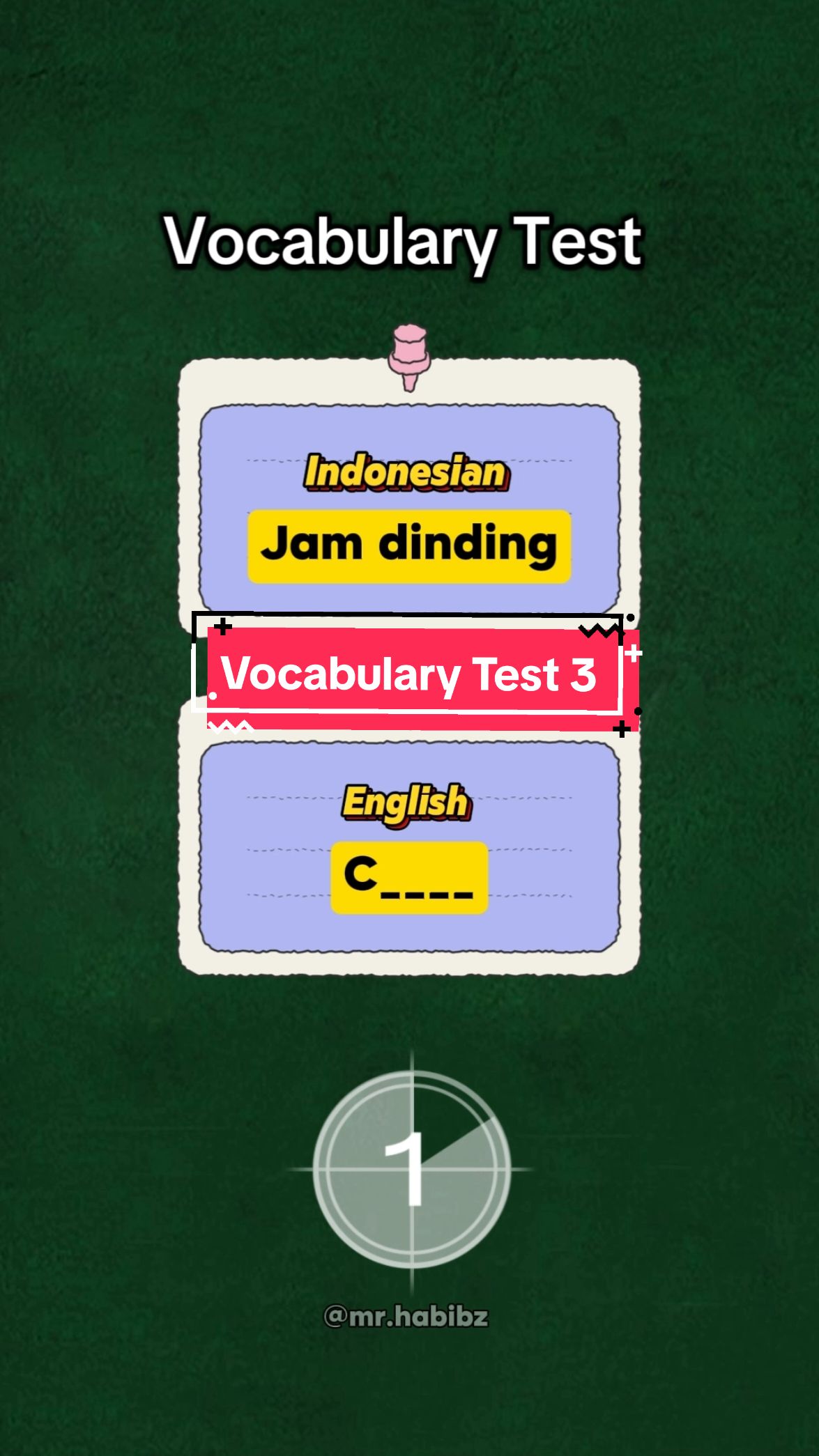 Vocabulary Test 3 #belajarbahasainggris #vocab #fyp #vocabulary #mrhabibz #fyp 