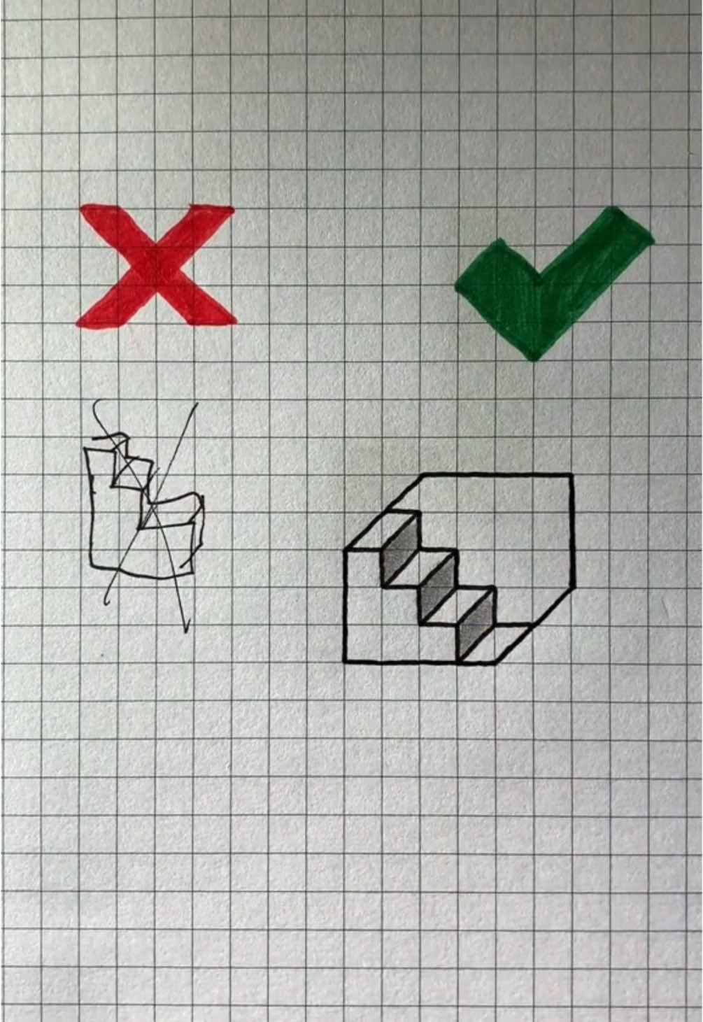 Stairs 3D #draw #drawing 