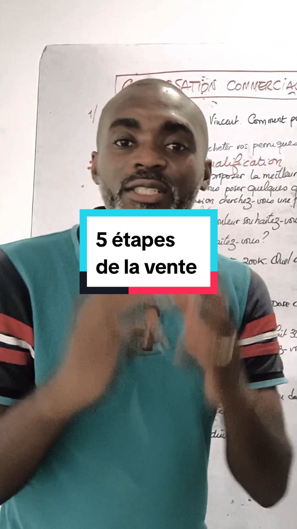 Les 5 étapes de la vente: Salutation, Qualification, Présentation, Proposition, Closing  #businessgrowth #business #vente #venteenligne #vincentkadio 