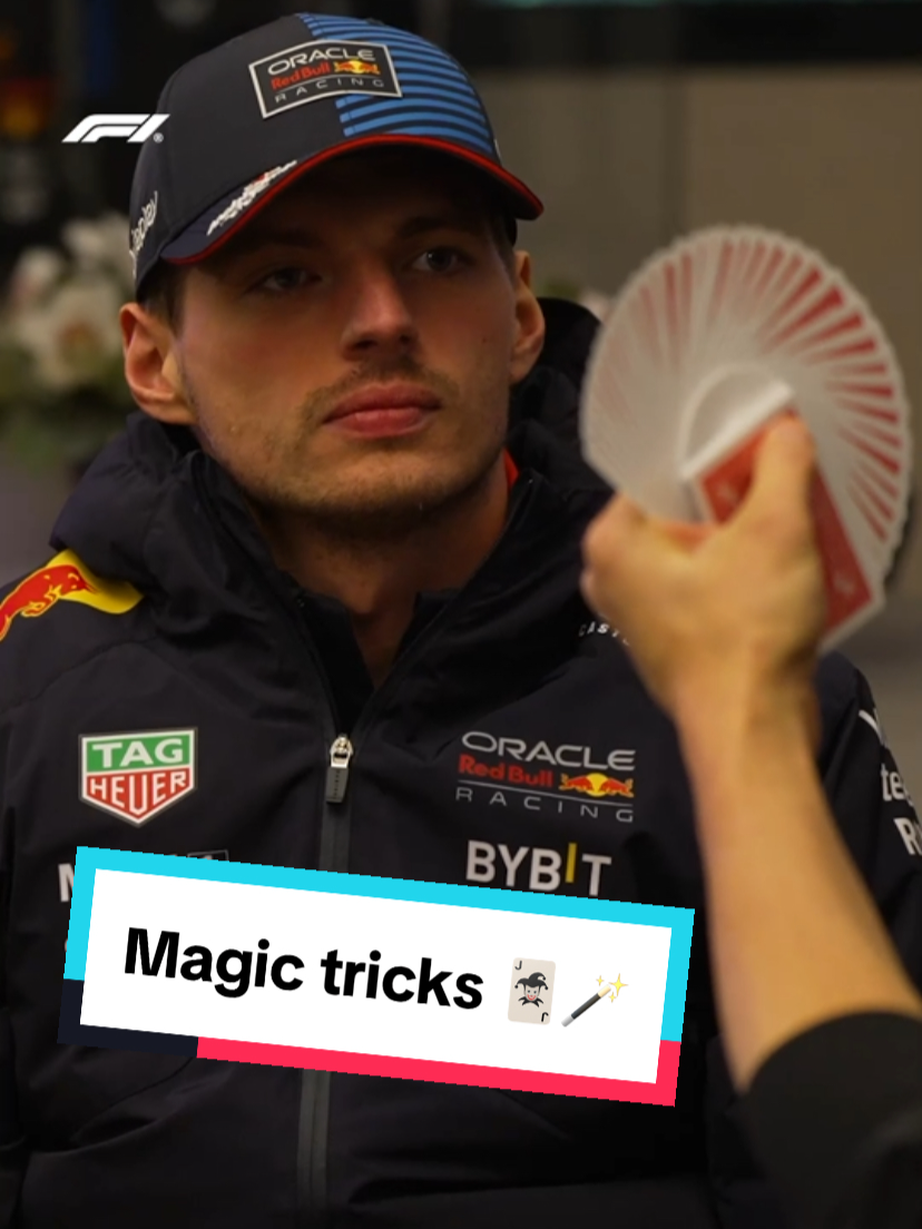 @shinlimmagic bringing the magic to the paddock pt 1 with max and checo 🪄@redbullracing #formula1 #f1 #lasvegasgp #magician #cards #maxverstappen #checoperez