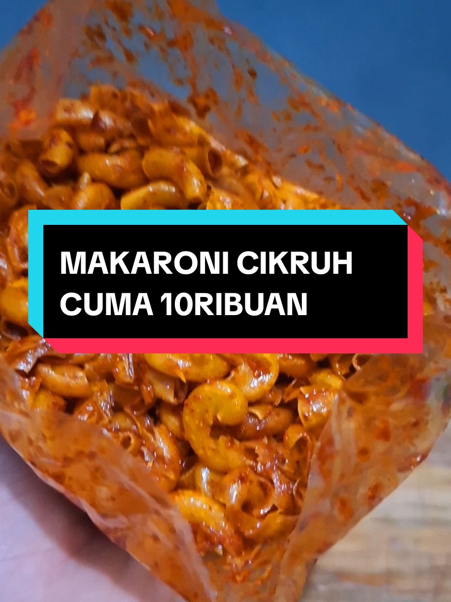 Makaroni cikruh harganya cuma 10ribuan 😊 #makaronicikruh #makaronibantet #makaronicikruhpedasdaunjeruk #makaroni #makaronipedasgurih #makaroniviral #snack #cemilan #cemilanviral #cemilanpedas #makananviral #makananpedas #makanan 