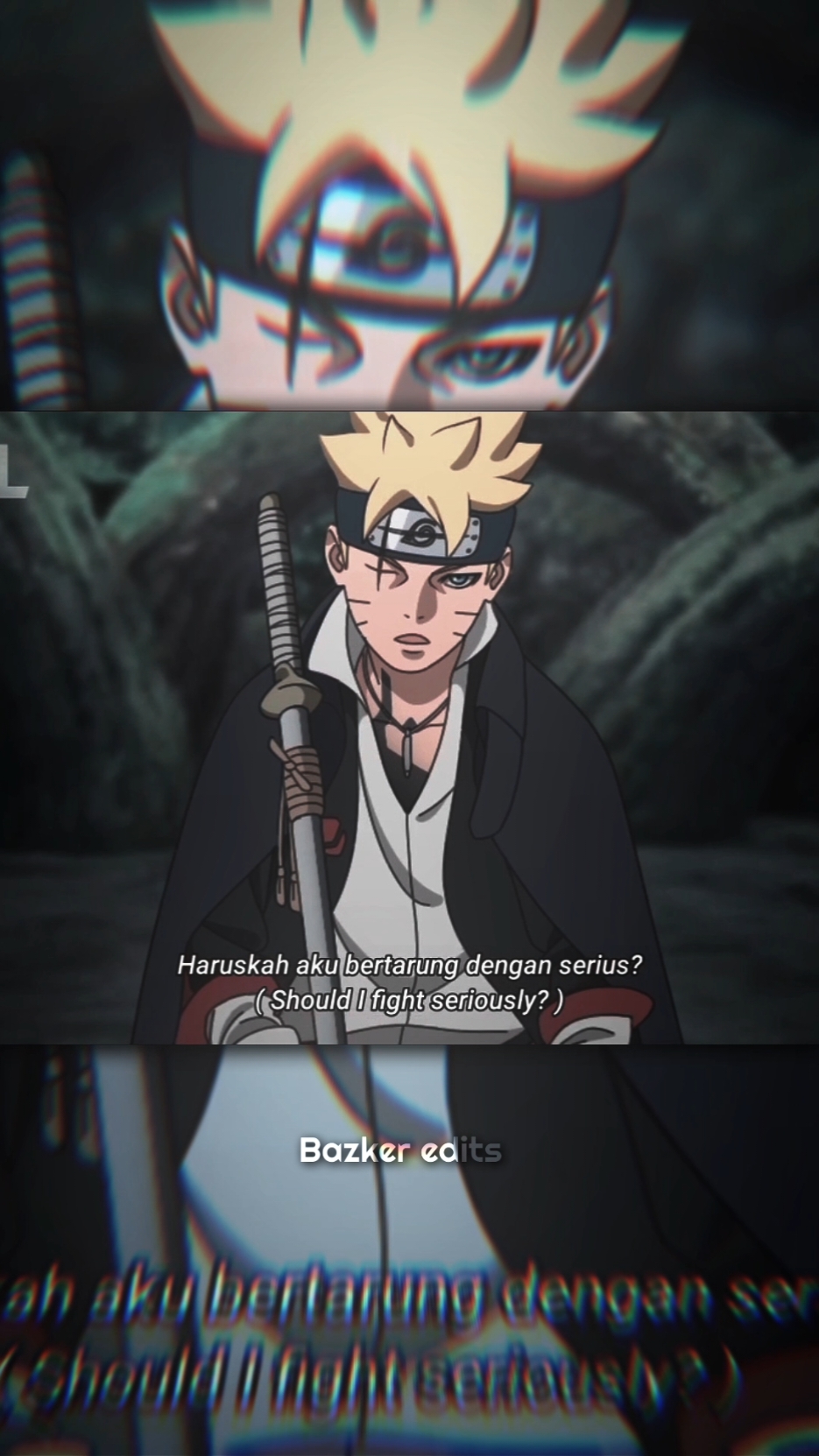 boruto: haruskah aku bertarung dengan serius? #bazker #anime #borutotwobluevortex #animejj #viral #berandafyp 