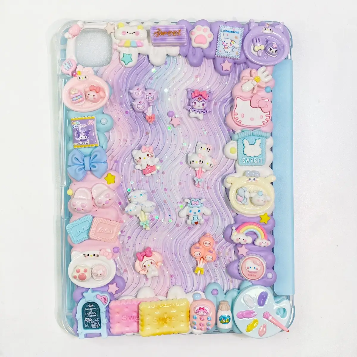 #cheror #decoden #ipad #ipadcase #decoden #decodencase #DIY #handwork #custom #decodenphonecase #phonecase #sanrio #skullpanda #foryou 