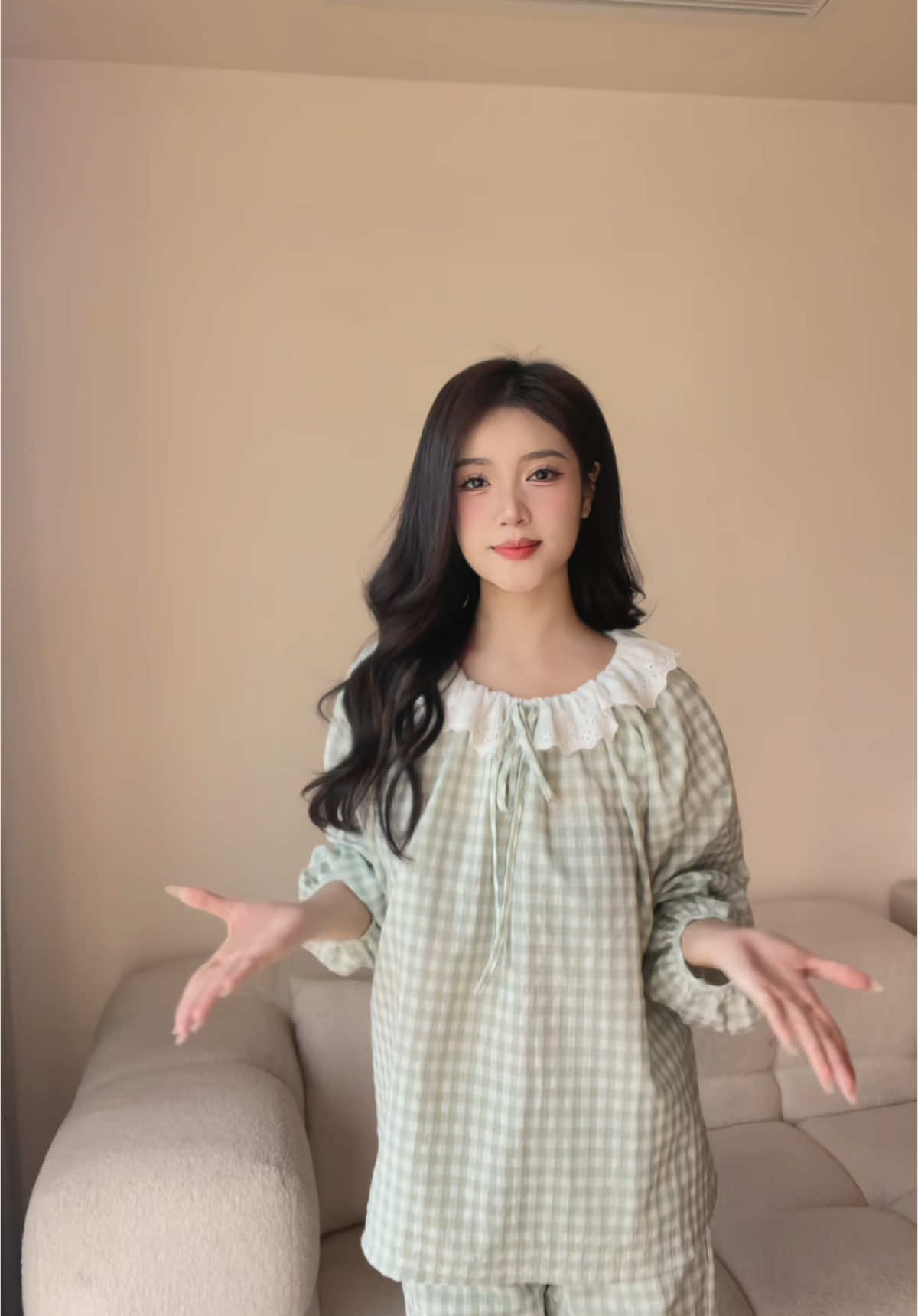 Ưng màu xanh pastel này lắm lunn #maybee #homedress #homewear #pyjama #OOTD #fyp #viral #TikTokAwardsVN 