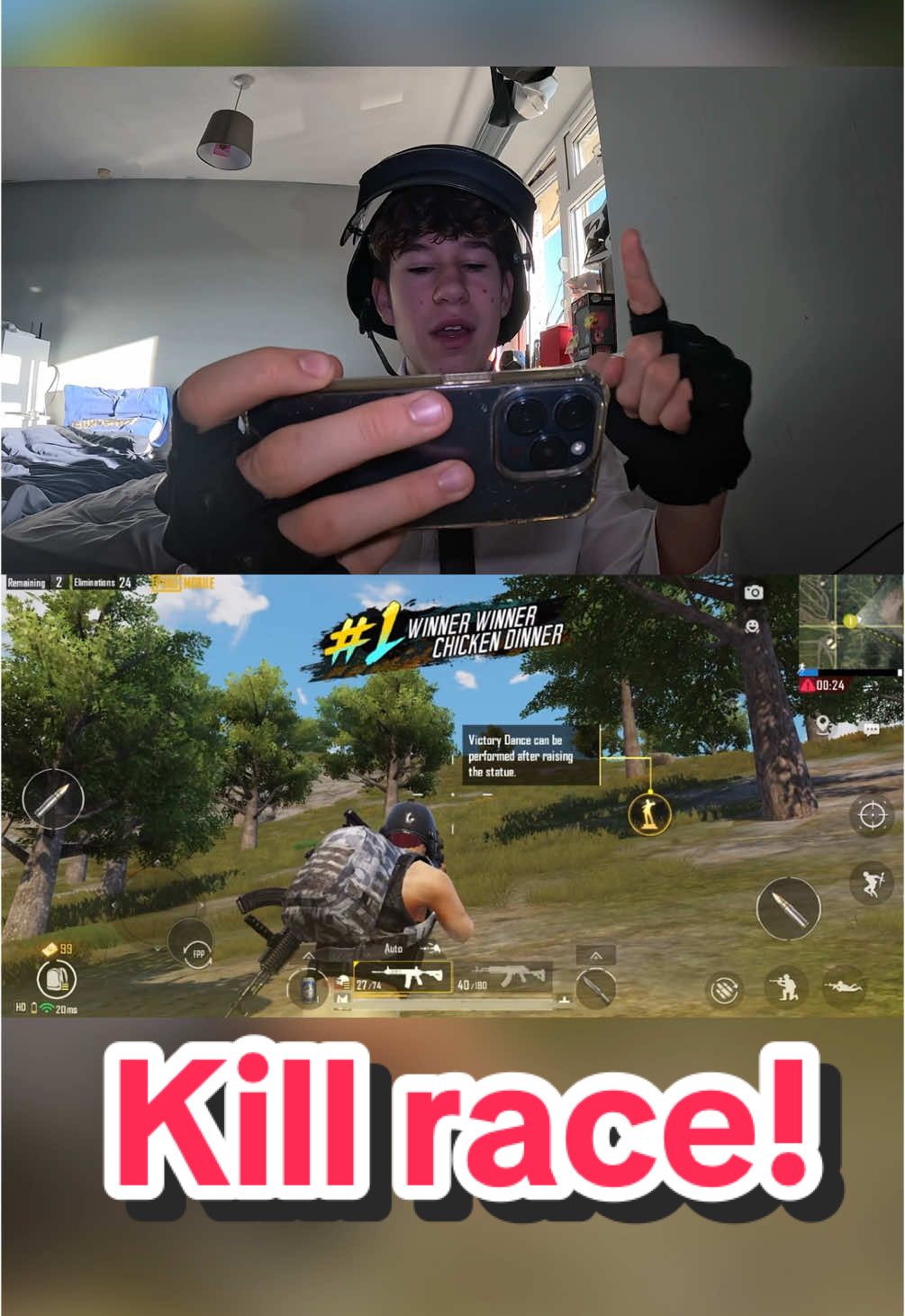 Kill race! In the new PubG Mobile update! #l1lspud #pubgmobile #PUBGMWEU350 