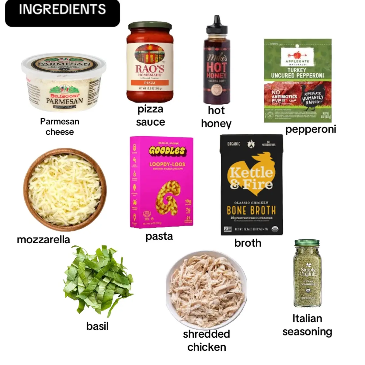 such simple ingredients for a healthy-ish, quick, and easy dinner recipe 🫶🏼 recipe just posted on my page last night!! @Rao’s Homemade @Kettle & Fire @Simply Organic @GOODLES @Mike’s Hot Honey  #DinnerIdeas #easydinner #healthydinner #easydinnerrecipes #healthyrecipes #mealideas 