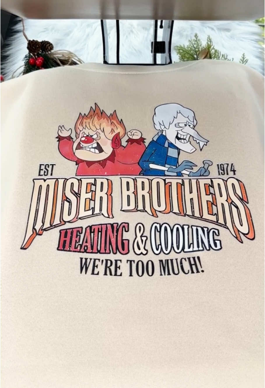 I can’t count the number of times I watched it every year 😍🎄🎅 #snowmiser #heatmiser #snowmiserheatmiser #theyearwithoutasantaclaus #miserbrothers #christmasmovies #christmas #christmas2024 #christmassweatshirt #christmashoodie 