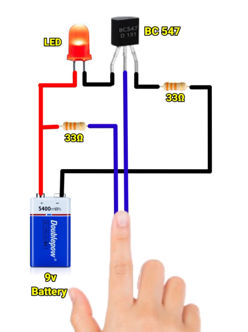 Simple touch switch circuit diagram #minipapa #circuitmaker #shorts 