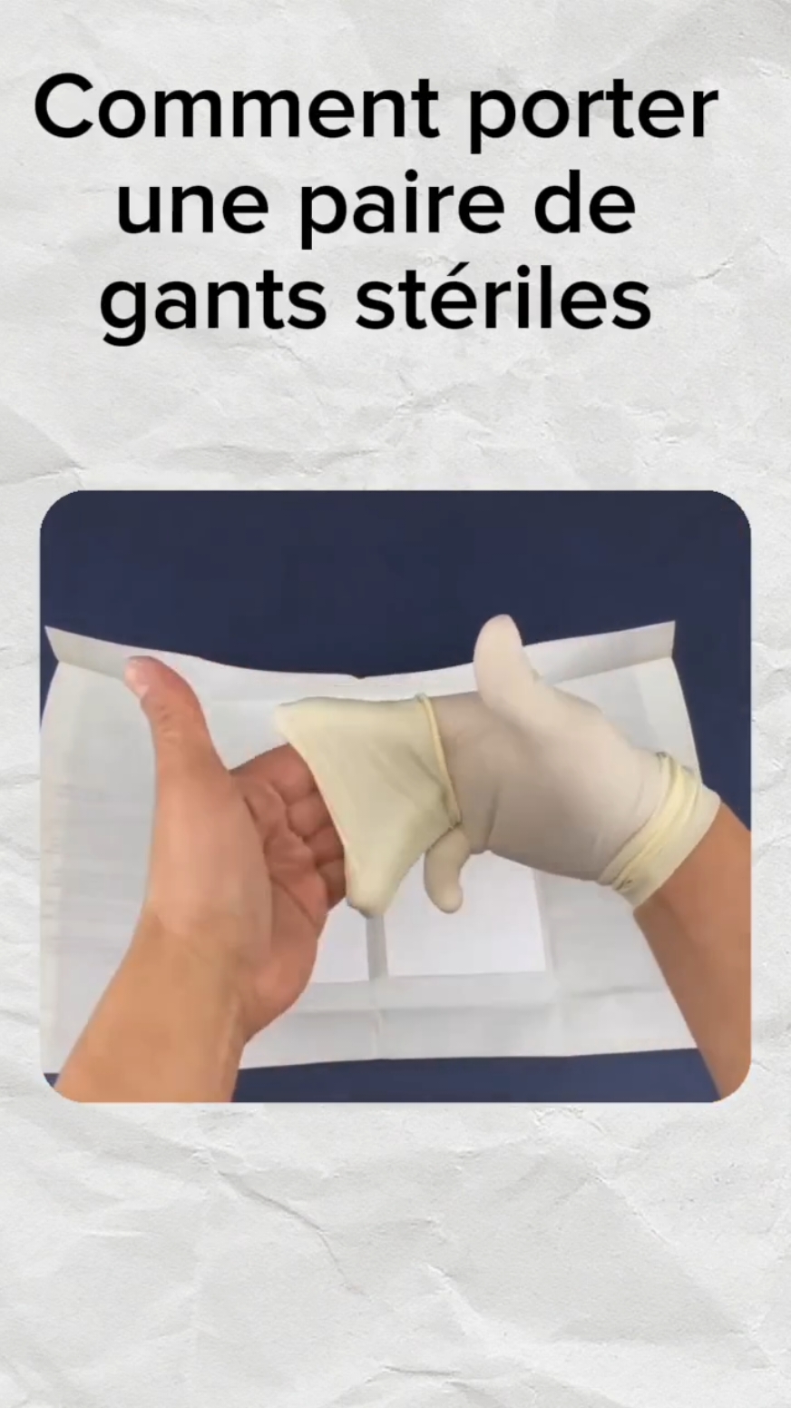 Porter des gants stériles efficacement #soins #pourtoi #medecine #medical #tiktokmedical #medicalstudent #surgerytiktok 
