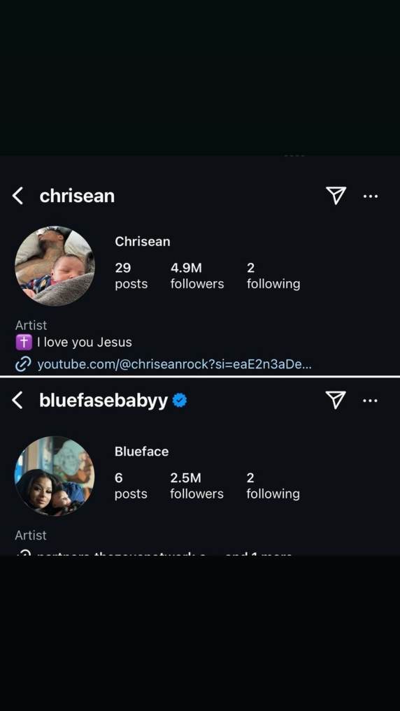 Blueface updated his profile photo to a picture of him and his son & also he's back following Chrisean  #blueface #chrisean #chriseanrock #zeusnetwork #fypシ #fyp #bluefacebaby #son 