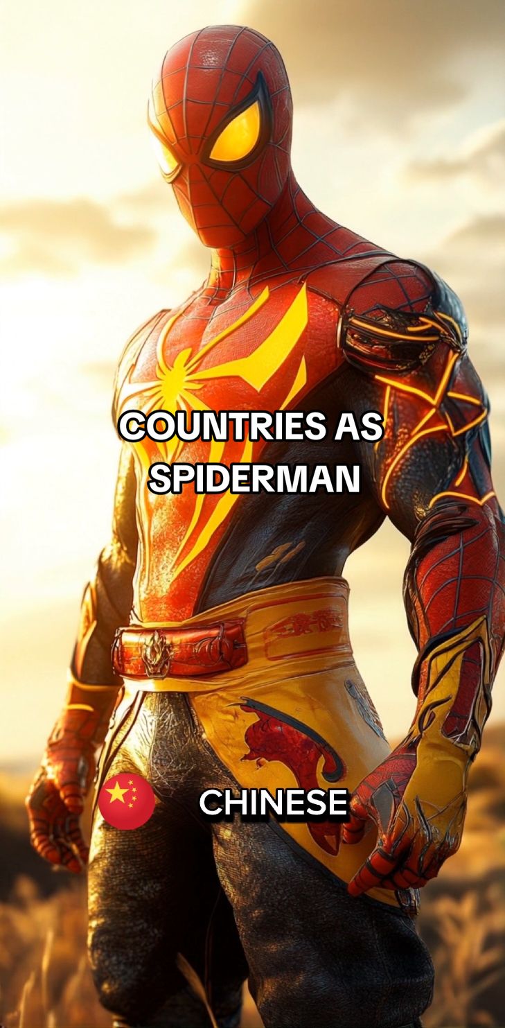 COUNTRIES AS SPIDERMAN 🕷 #spiderman #marvel #countries  #ai #midjourney #aifusion #aiart