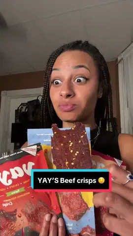@Snackyays are one of my favorite snacks 😍 and now im obsessed with the teriyaki. The spicy one is definitely spicy🌶️  #supportsmallbusiness #supportsmallbiz #snacks #beefcrisps #cambodian #cambodiatiktok #crunchysounds #eatingsounds #eatingasmr #snackreview 