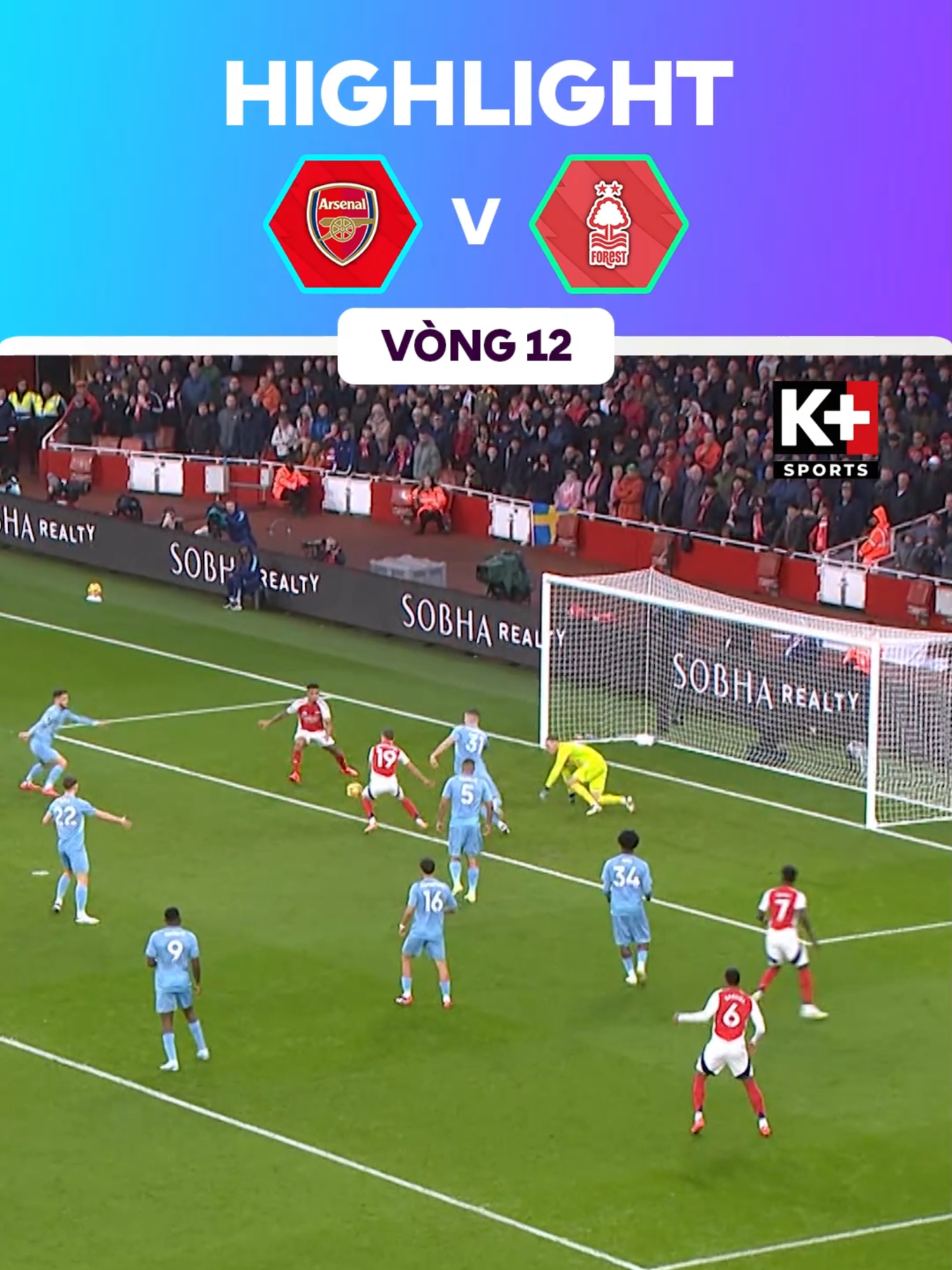 Highlight Arsenal - Nottingham Forest | Vòng 12 Ngoại Hạng Anh 24/25 #arsenal #nottingham #highlight #highlights #sportsontiktok #PremierLeague #football #bongda #xuhuong #trending #fyp