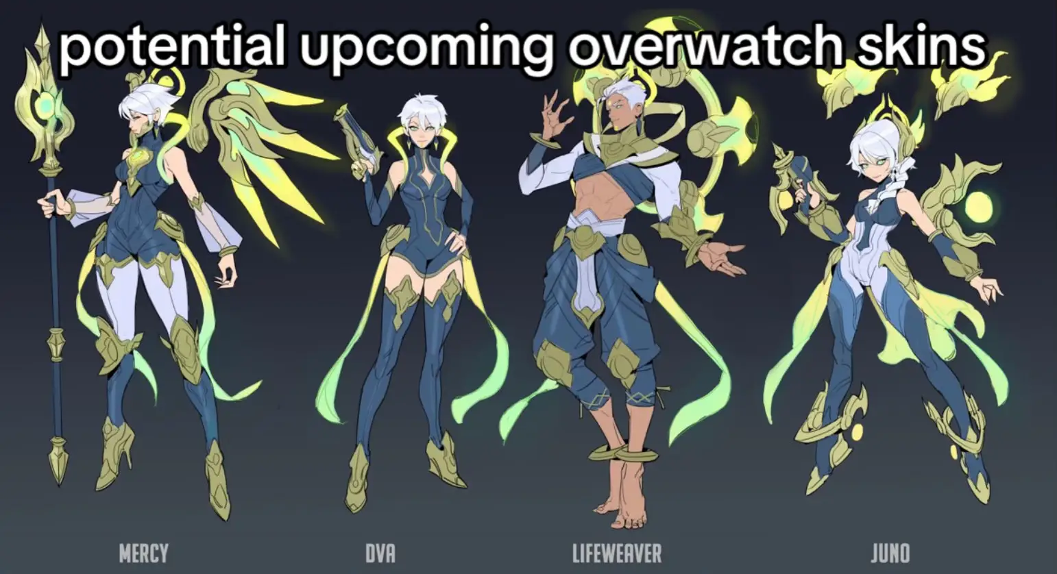 more overwatch skins were shown off in surveys by blizzard. these may come into the game one day. credits to OWcavalry on twitter! #overwatch #overwatch2 #overwatchskins #conceptart #gaming #overwatchtiktok  