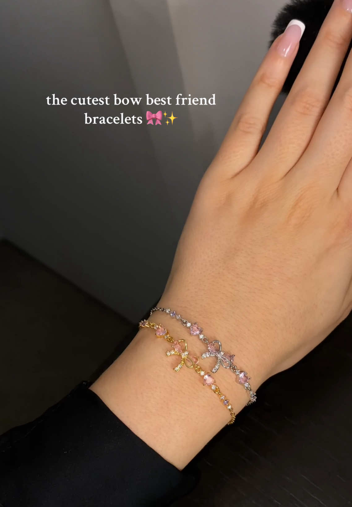 tag your bestie you’d wear this with 👯‍♀️💞 wearing our Elyon bow bracelets 