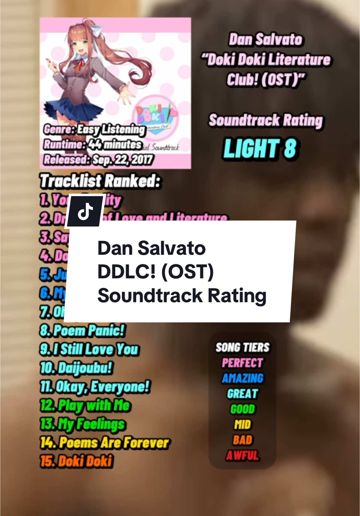 ddlc so peak #dokidokiliteratureclub #dokidoki #ddlc #monika #justmonika #sayori #yuri #natsuki #soundtrack #ost #album #albumreview #music #fyp 