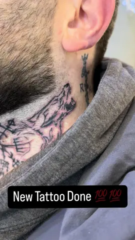 New Viking Themed Tattoo 💯 #viking #vikings #vikingstyle #vikingtattoo #nordic #nordicstyle #norse #norsemythology #norsepagan #odin #wolves #fenrir #valknut #vegvisir 