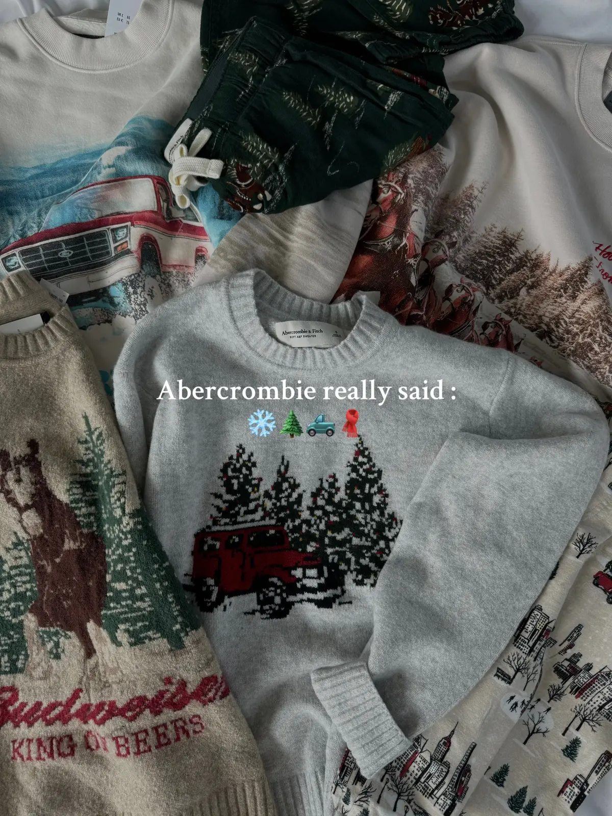 1000/10 order ✨#sweater #sweatshirt #christmas #winterfashion #abercrombie  