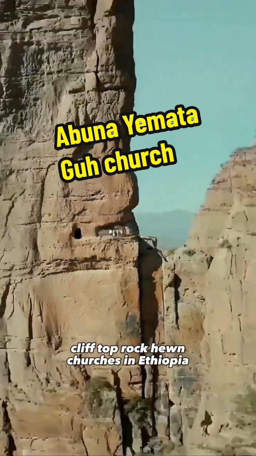 Abuna Yemata Guh church is one of the most spectacular cliff top rock hewn churches in Ethiopia #history #church 