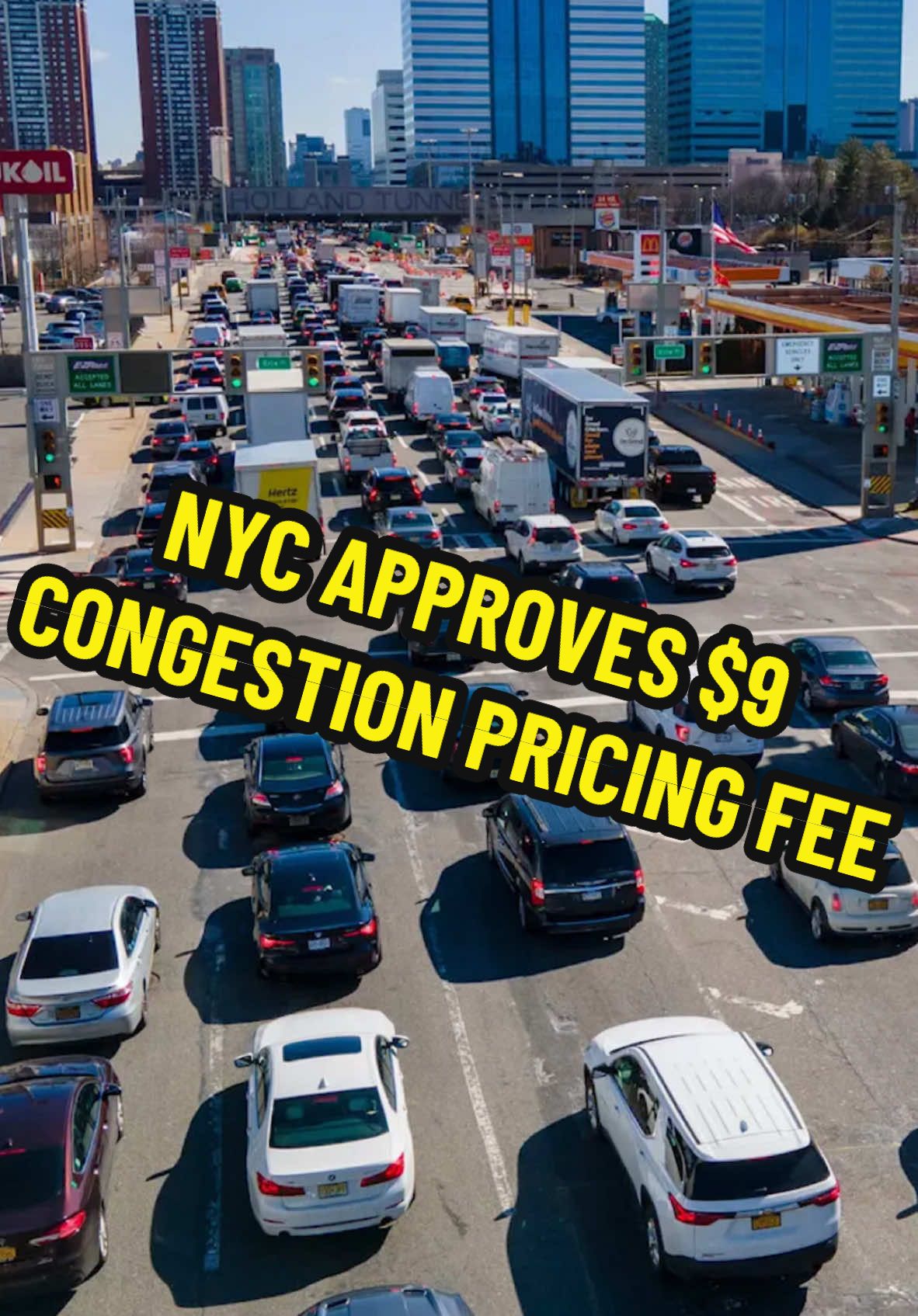 NYC has approved a $9 congestion pricing fee to enter anywhere below 60th street in manhattan. This is on top of the tolls you’re already paying to get into the city. Governor Hochul is praising the fact that she brought the fee down from $15 to $9. Would congestion pricing change your mind from driving into the city? #newjersey #njnews #jersey #northjersey #manhatten #nyc #congestionpricing 