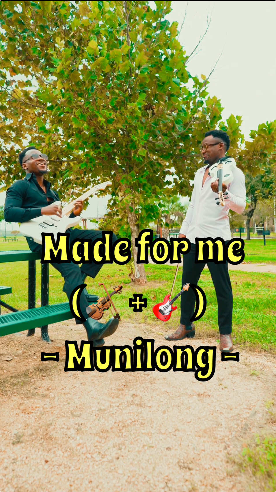 #fyp  We had to do this song together. #twinedition  🎵 Made for me 🎵 by ⭐️👑 #munilong  @Jermaine Dupri 👑 #madeforme #demola #demolaviolinist #violin #guitar #musician #munilong 